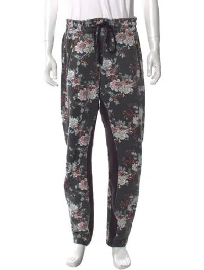 Pre-owned Kith Floral Print Joggers In Black