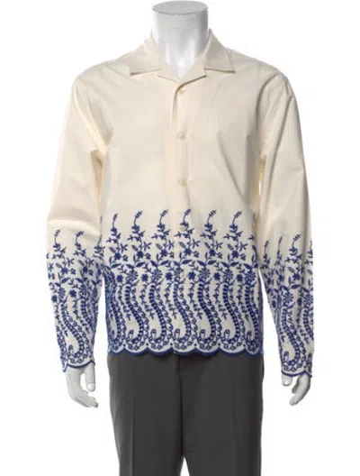 Pre-owned Kith Floral Print Long Sleeve Shirt In Neutrals