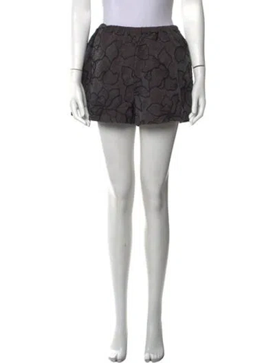 Pre-owned Kith Floral Print Mini Shorts In Black