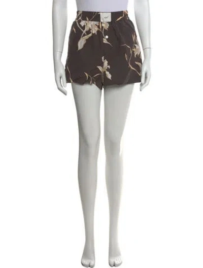 Pre-owned Kith Floral Print Mini Shorts In Gray