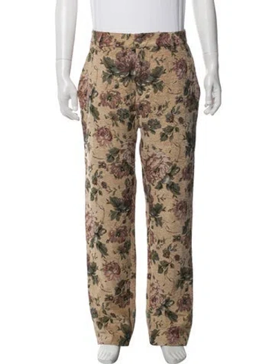 Pre-owned Kith Floral Print Pants In Brown