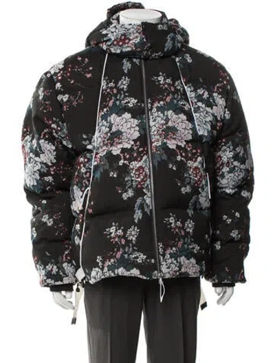 Pre-owned Kith Floral Print Puffer Coat In Multicolor