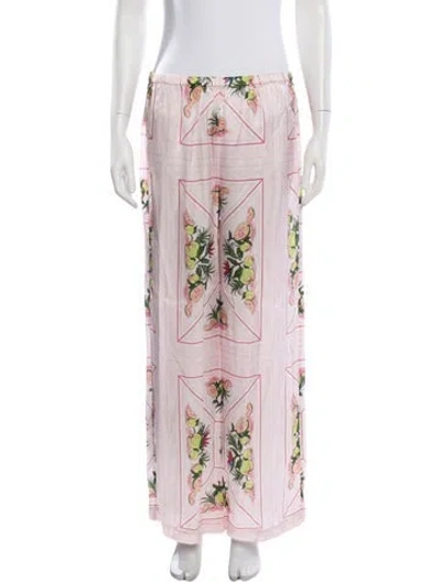 Pre-owned Kith Floral Print Wide Leg Pants In Pink