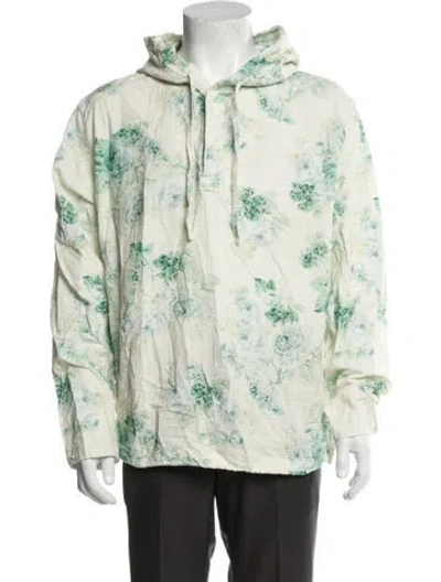 Pre-owned Kith Floral Print Windbreaker In Green