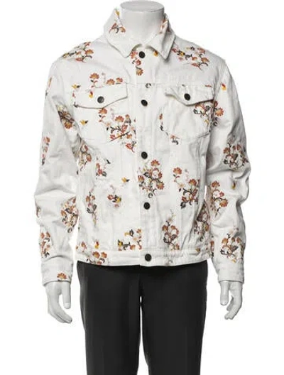 Pre-owned Kith Floral Print Windbreaker In White