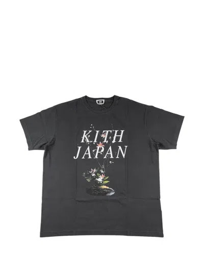 Kith Floral-print T-shirt In Black