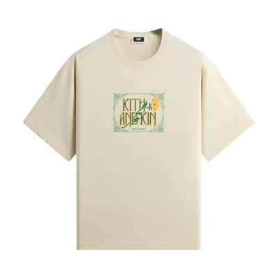 Pre-owned Kith Folk Bloom Alex Boxy Tee 'waffle' | Cream | Men's Size M