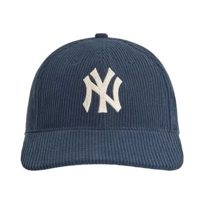 Pre-owned Kith For ‘47 For The New York Yankees Corduroy Franchise Ls Cap 'nocturnal' | Blue | Men's Size S