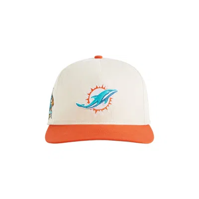 Pre-owned Kith For 47 Miami Dolphins Hitch Snapback 'sandrift' | Cream | Men's Size Onesize In White