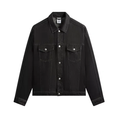 Pre-owned Kith For Adidas Football Denim Jacket 'black' | Men's Size S