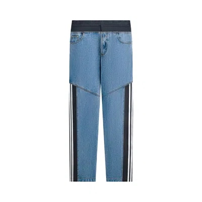 Pre-owned Kith For Adidas Football Denim Pant 'blue' | Men's Size M