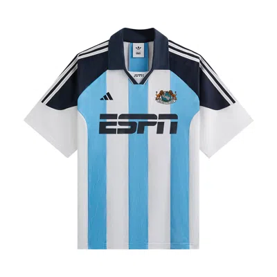 Pre-owned Kith For Adidas Football Espn Jersey  'white / Blue' | Men's Size Xl
