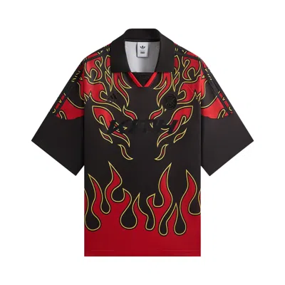 Pre-owned Kith For Adidas Football Flame Soccer Jersey 'black' | Men's Size S