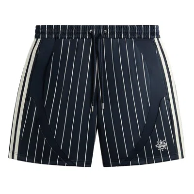 Pre-owned Kith For Adidas Football Pinstripe Short 'nocturnal' | Black | Men's Size Xxl