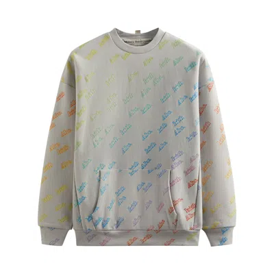 Pre-owned Kith For Advisory Board Crystals Rainbow Print Crewneck 'grey' | Men's Size S