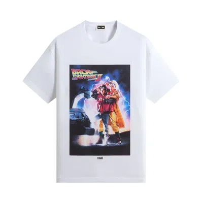 Pre-owned Kith For Back To The Future Ii Movie Poster Vintage Tee 'white' | Men's Size Xs