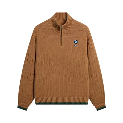 Pre-owned Kith For Bmw Ansel Quarter Zip Sweater 'desert' | Brown | Men's Size L
