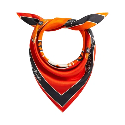 Pre-owned Kith For Bmw Silk Bandana 'sunglow' | Orange | Men's Size Onesize