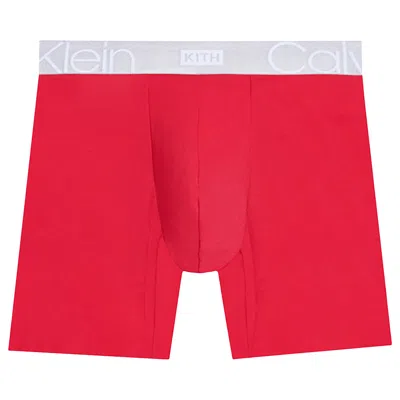 Pre-owned Kith For Calvin Klein Seasonal Boxer Brief 'crimson' | Red | Men's Size S