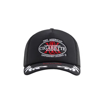 Pre-owned Kith For Cigarette Nolan Trucker Hat 'black' | Men's Size Onesize