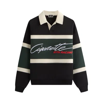 Pre-owned Kith For Cigarette Racing Nelson Rugby 'black' | Men's Size L