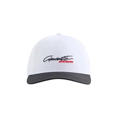 Pre-owned Kith For Cigarette Wrinkle Nylon Bay Low Pinch Crown Snapback 'white' | Men's Size Onesize