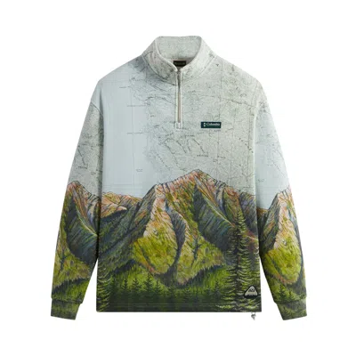 Pre-owned Kith For Columbia Big Sur Quarter Zip 'arrival' In Blue