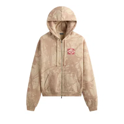 Pre-owned Kith For Columbia Camo Vintage Braxton Zip Up Hoodie 'veil' | Tan | Men's Size M In Brown