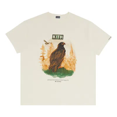 Pre-owned Kith For Columbia Eagle Illustration Vintage Tee 'history' In Cream