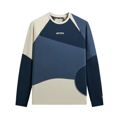 Pre-owned Kith For Columbia Infinity Long-sleeve Baselayer 'nocturnal/sandrift/mystery' | Blue | Men's Size Xl