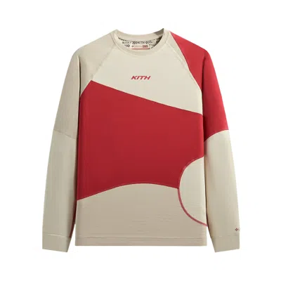 Pre-owned Kith For Columbia Infinity Long-sleeve Baselayer 'sandrift/verge/veil' | Red | Men's Size M