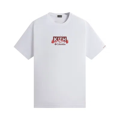 Pre-owned Kith For Columbia Landscape Classic Logo Tee 'allure' In White