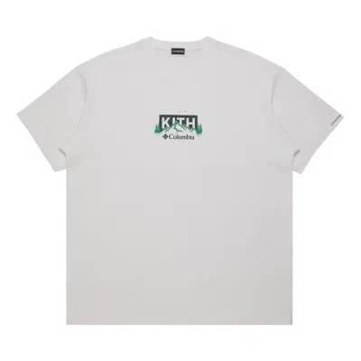 Pre-owned Kith For Columbia Landscape Classic Logo Tee 'stadium' | White | Men's Size Xxl