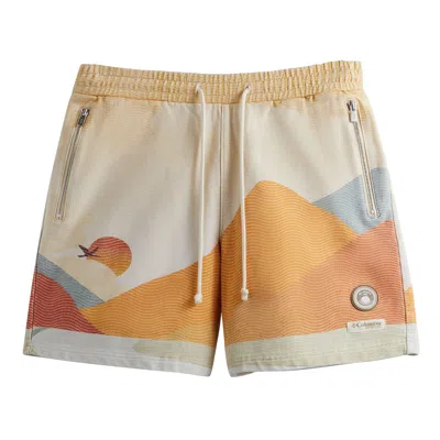 Pre-owned Kith For Columbia Pfg Fleece Short 'aura' In Multi-color