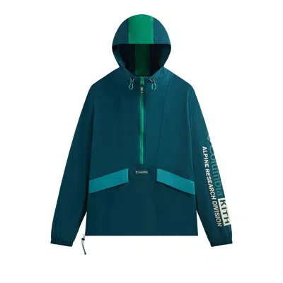 Pre-owned Kith For Columbia Wind Anorak 'midnight Teal'