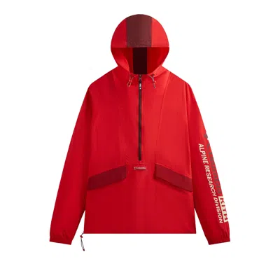 Pre-owned Kith For Columbia Wind Anorak 'red Velvet'