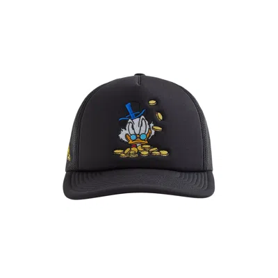 Pre-owned Kith For Disney Donald Duck Scrooge Nolan Trucker Hat 'black' | Men's Size Onesize