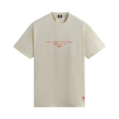 Pre-owned Kith For Frank Lloyd Wright Foundation Drawing Tee 'sandrift' In Cream