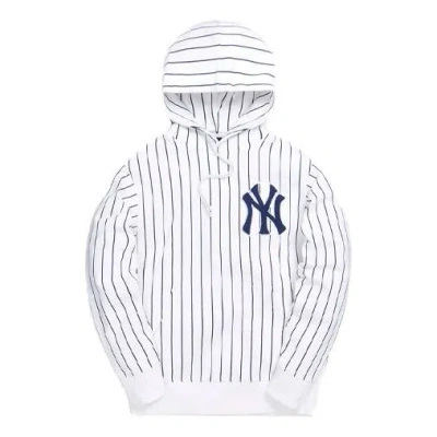 Kith For Major League Baseball New York Yankees Striped Hoodie 'white'
