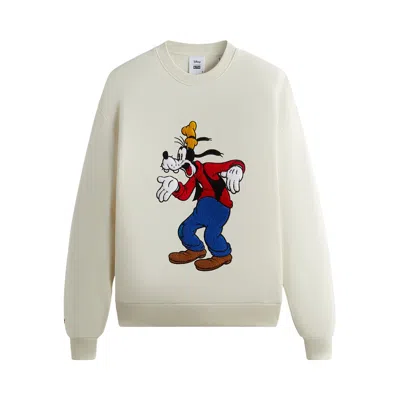 Pre-owned Kith For Mickey & Friends Astonished Goofy Vintage Crewneck 'sandrift' In Cream
