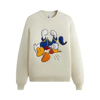 Pre-owned Kith For Mickey & Friends Donald Duck Vintage Crewneck 'sandrift' In Cream