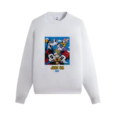 Pre-owned Kith For Mickey & Friends Family Portrait Vintage Crewneck 'white'