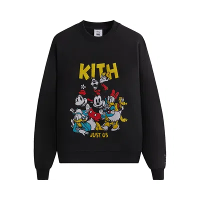 Pre-owned Kith For Mickey & Friends Forever Vintage Crewneck 'black'