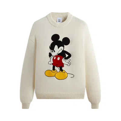 Pre-owned Kith For Mickey & Friends Mickey Crewneck Sweater 'sandrift' In Cream