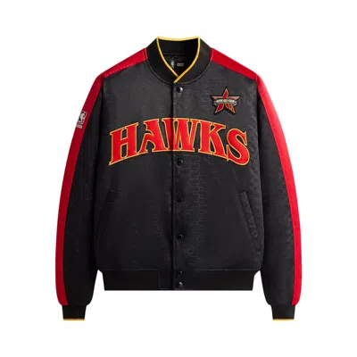 Pre-owned Kith For Nba All-star Atlanta Hawks Bomber Jacket 'black' | Men's Size L