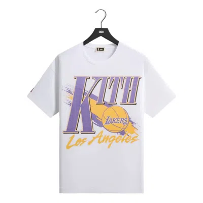 Kith For Nba All-star Los Angeles Lakers Retro Ball Boxy T-shirt 'white'