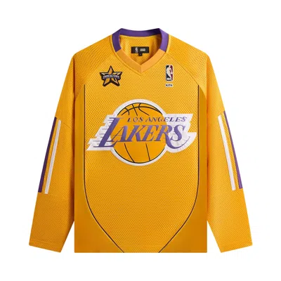 Pre-owned Kith For Nba All-star Los Angeles Lakers Samuel Shirt 'marigold' | Yellow | Men's Size Xxl