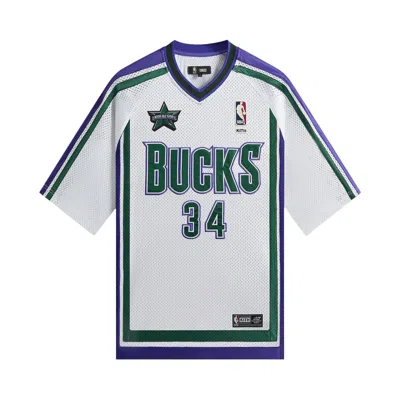 Pre-owned Kith For Nba All-star Milwaukee Bucks Leon Shirt 'white' | Men's Size Xs