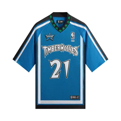 Pre-owned Kith For Nba All-star Minnesota Timberwolves Leon Shirt 'order' | Blue | Men's Size Xxl