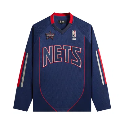 Pre-owned Kith For Nba All-star New Jersey Nets Samuel Shirt 'quantum' | Blue | Men's Size Xs